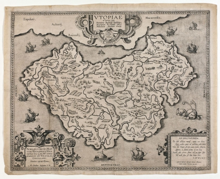 ortelius map of utopia wikimedia